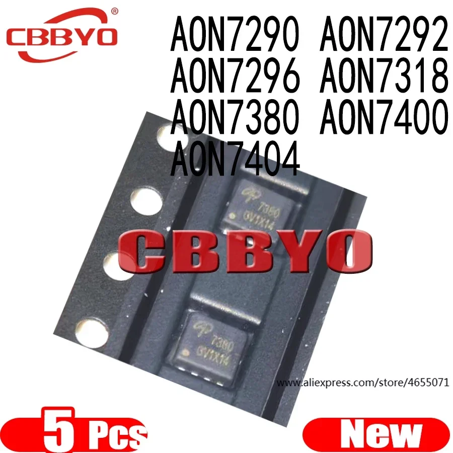 (5piece)100% New AON7290 AON7292 AON7296 AON7318 AON7380 AON7400 AON7404 QFN-8