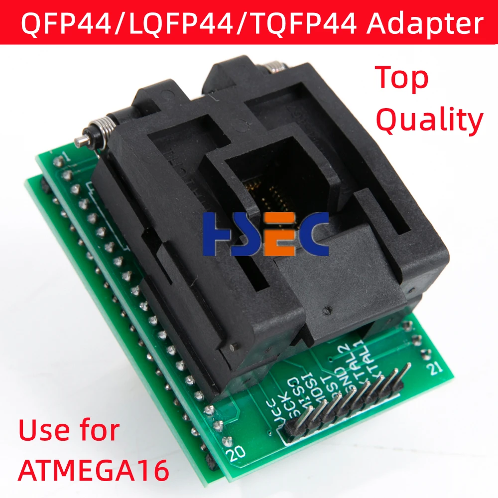 Top Quality Original tqfp44 dip40 adapter socke ATMEGA16 QFP44 LQFP44 for TL866ii plus /T48 Chip AVR programmer adapters 0.8MM