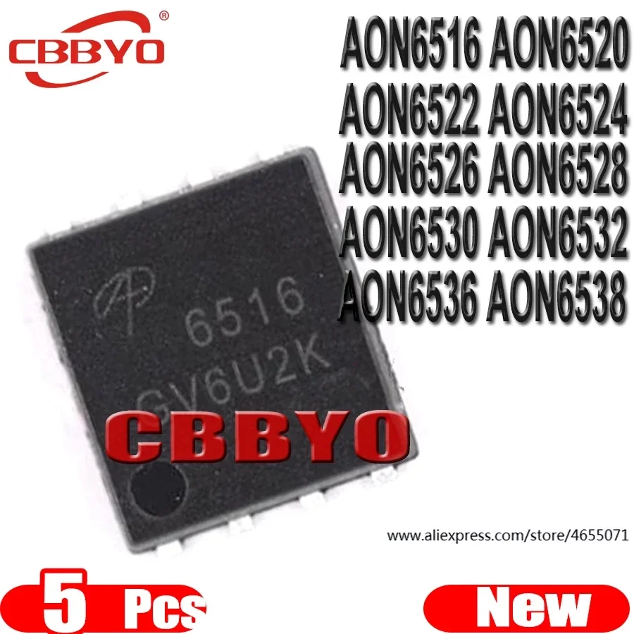 (5piece)100% New AON6516 AON6520 AON6522 AON6524 AON6526 AON6528 AON6530 AON6532 AON6536 AON6538 AON6534 QFN-8