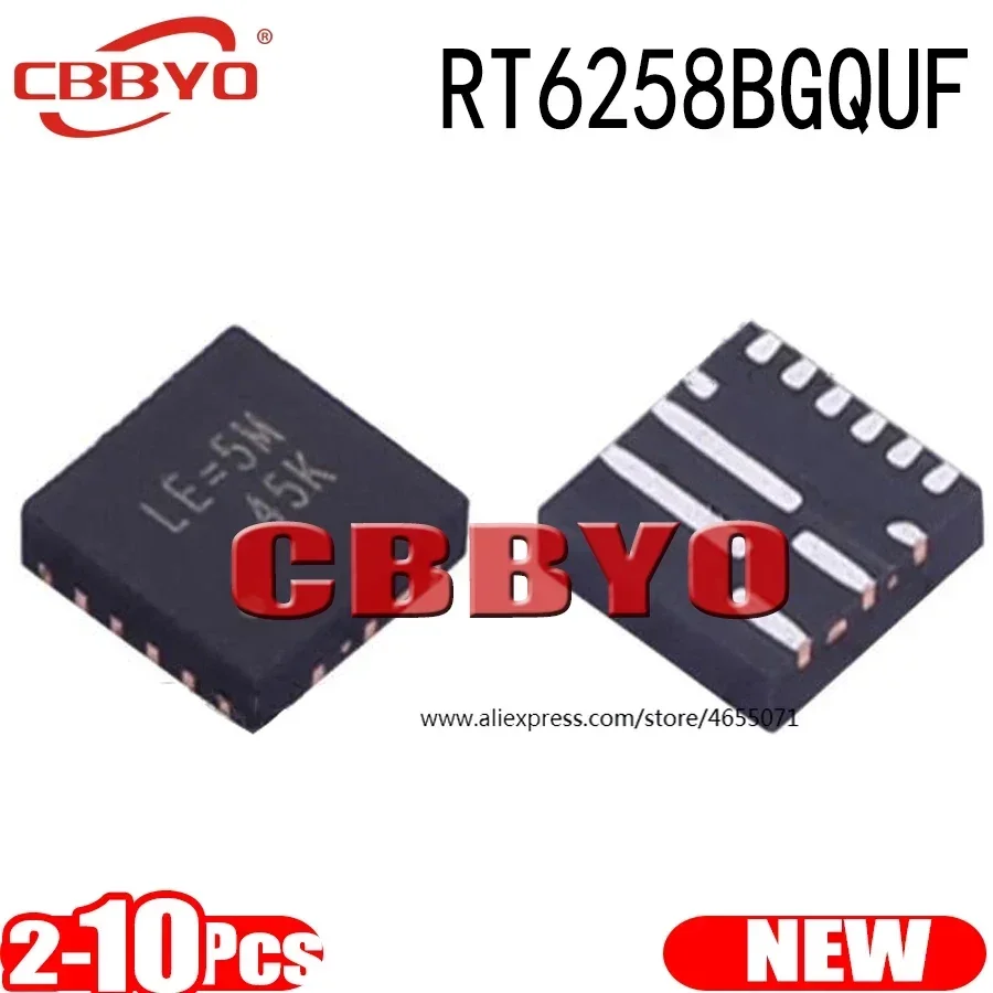 (2-10piece)100% New RT6258BGQUF RT6258BG RT6258B (LE=2E LE=...) QFN-12