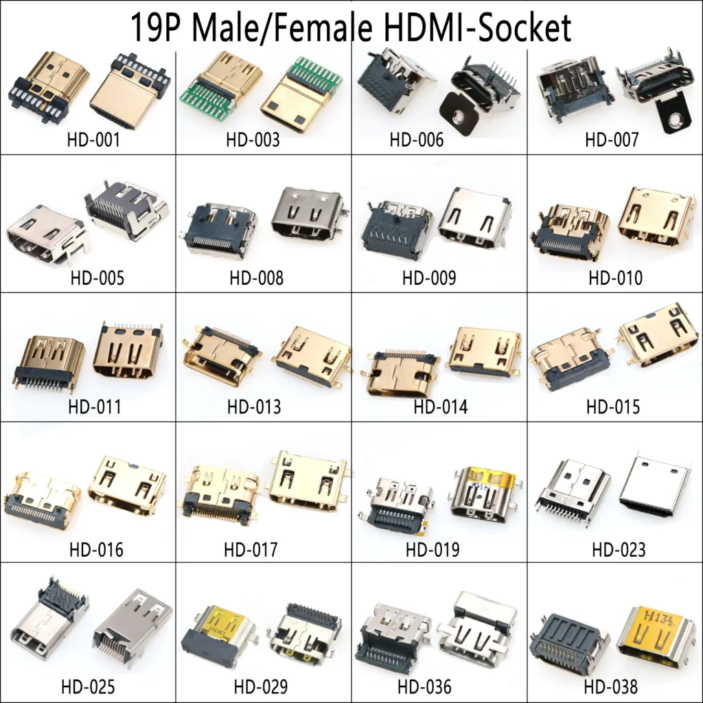 2PCS HDMI-Interface 19P 20P Vertical HDMI