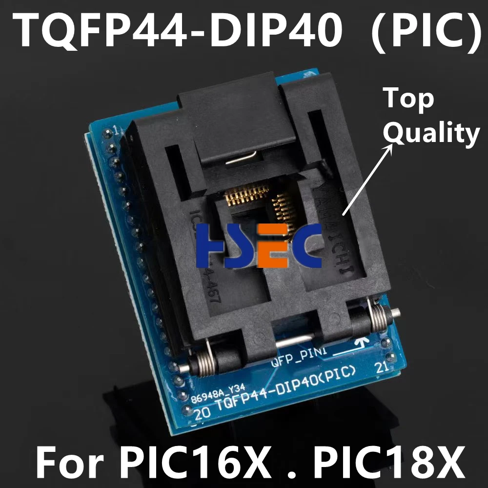 qfp44 tqfp44 lqfp44 to dip40 adapter tqfp44 to dip40 ic socket 0.8mm for PIC16/PIC18XXX T48 T76