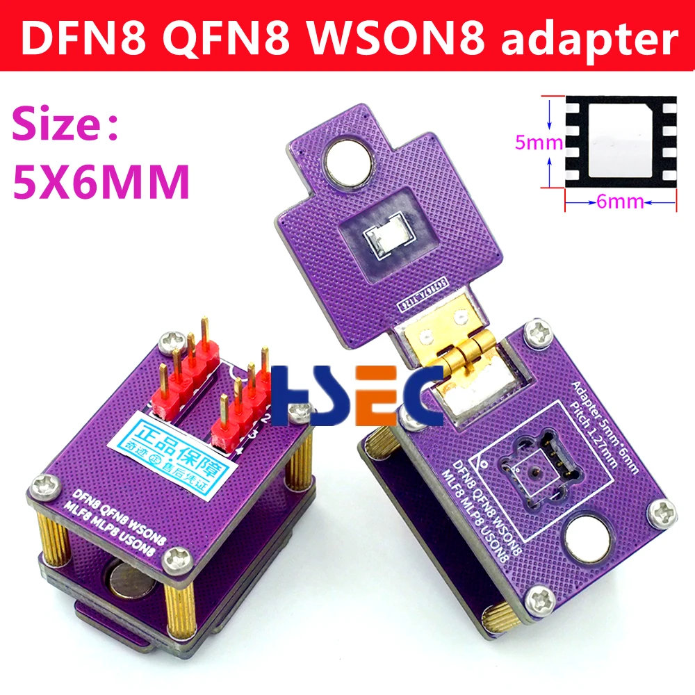 DFN8 WSON8 MLF8 MLP8 QFN8 to DIP8 Adapter 6*5mm 6*8 IC Chips Socket