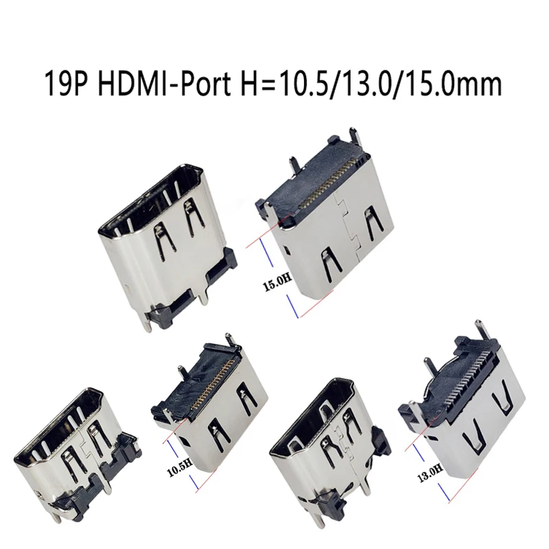 2pcs HDMI-Port Jack Plug Connector 19PIN