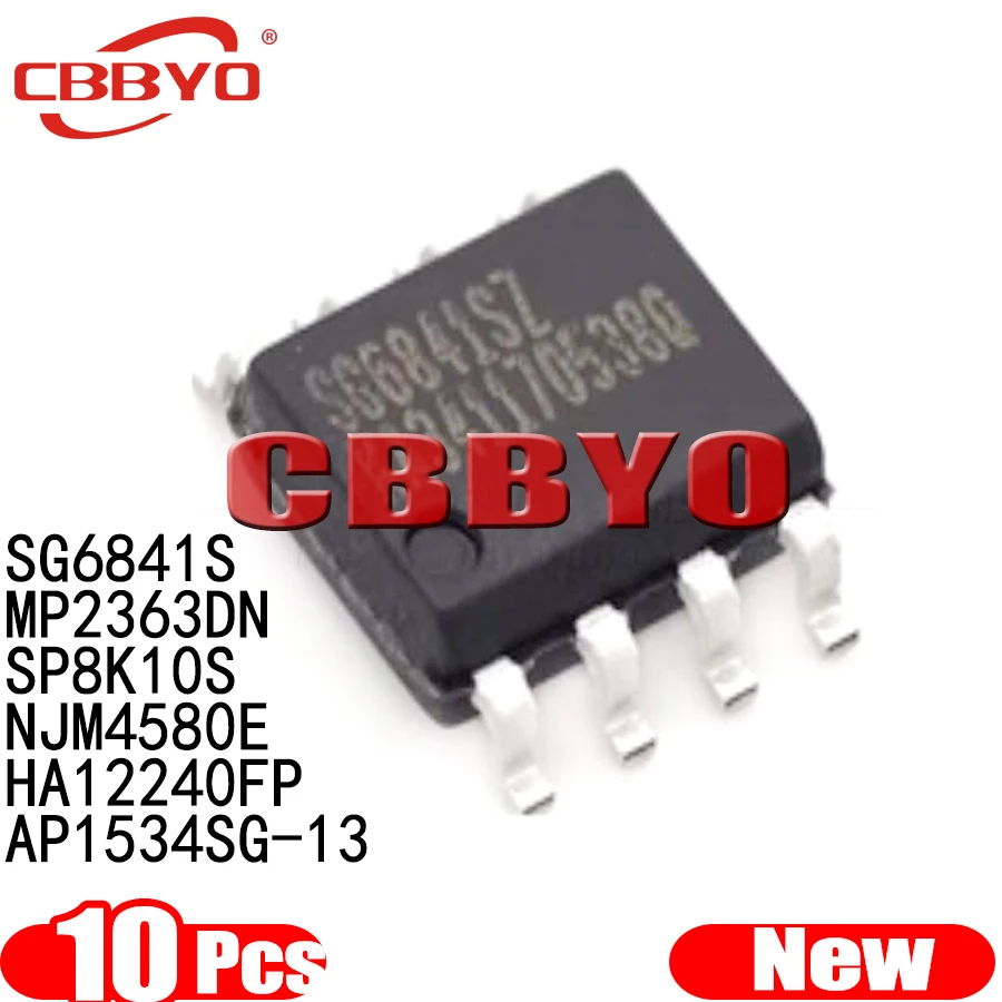 (10piece) 100% New SG6841S MP2363DN SP8K10 SP8K10S NJM4580E 4580 A2240 HA12240FP AP1534 AP1534SG-13 sop-8