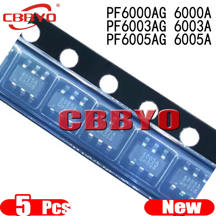 (5piece)100% New PF6000AG PF6003AG PF6005AG 6000A 6003A 6005A sot23-6