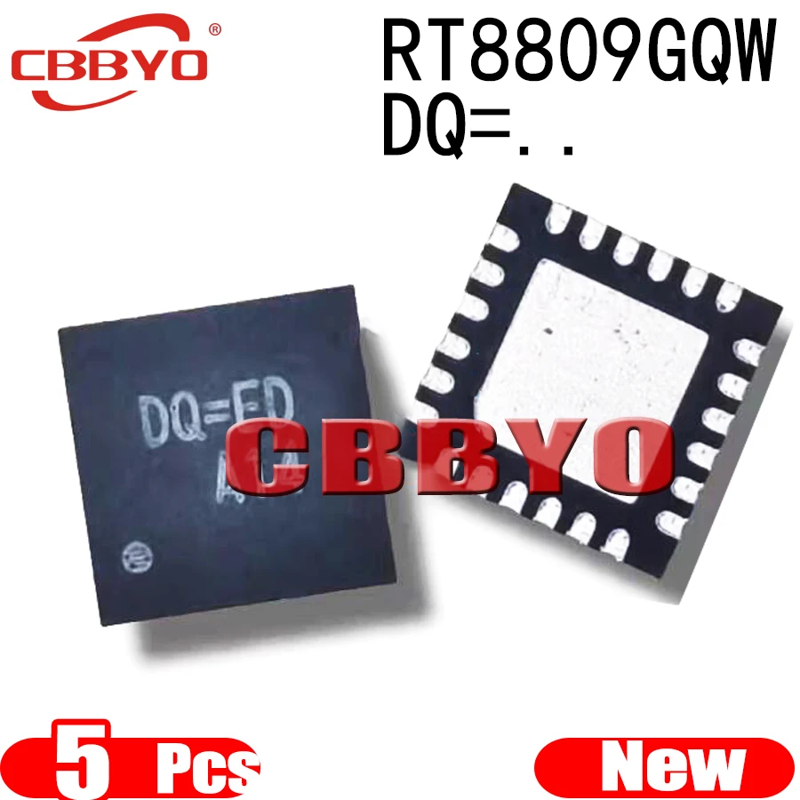 (5piece)100% New RT8809GQW RT8809 For Code: DQ=.. QFN-24
