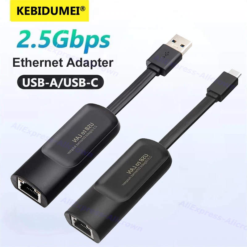 2500Mbps USB Ethernet Adapter 2.5G USB3.0 Network Card Thunderbolt 3 Lan