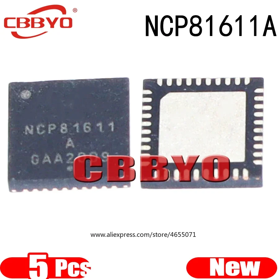 (5piece)100% New NCP81611AMNTXG NCP81611A QFN-40