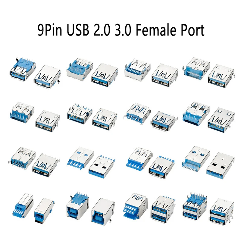 2Pcs USB 3.0 USB-3.0-AF AM Type